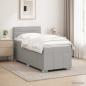 Preview: ARDEBO.de - Boxspringbett mit Matratze Hellgrau 80 x 200 cm Stoff