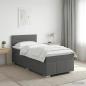 Preview: ARDEBO.de - Boxspringbett mit Matratze Dunkelgrau 80 x 200 cm Stoff
