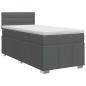 Preview: Boxspringbett mit Matratze Dunkelgrau 80 x 200 cm Stoff