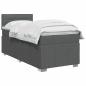 Preview: Boxspringbett mit Matratze Dunkelgrau 80 x 200 cm Stoff