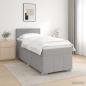 Preview: ARDEBO.de - Boxspringbett mit Matratze Hellgrau 80 x 200 cm Stoff