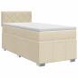 Preview: Boxspringbett mit Matratze mit Kopfteil Creme 80 x 200 cm Stoff