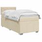 Preview: Boxspringbett mit Matratze mit Kopfteil Creme 80 x 200 cm Stoff