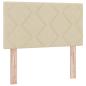 Preview: Boxspringbett mit Matratze mit Kopfteil Creme 80 x 200 cm Stoff