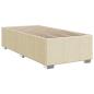 Preview: Boxspringbett mit Matratze mit Kopfteil Creme 80 x 200 cm Stoff
