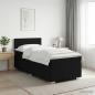 Preview: ARDEBO.de - Boxspringbett mit Matratze Schwarz 90 x 190 cm Stoff