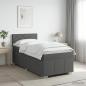 Preview: ARDEBO.de - Boxspringbett mit Matratze Dunkelgrau 90 x 190 cm Stoff