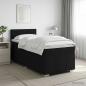 Preview: ARDEBO.de - Boxspringbett mit Matratze Schwarz 90 x 200 cm Stoff