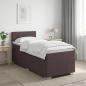Preview: ARDEBO.de - Boxspringbett mit Matratze Dunkelbraun 100 x 200 cm Stoff