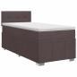 Preview: Boxspringbett mit Matratze Dunkelbraun 100 x 200 cm Stoff
