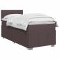 Preview: Boxspringbett mit Matratze Dunkelbraun 100 x 200 cm Stoff