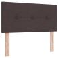 Preview: Boxspringbett mit Matratze Dunkelbraun 100 x 200 cm Stoff