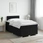 Preview: ARDEBO.de - Boxspringbett mit Matratze Schwarz 120 x 190 cm Stoff