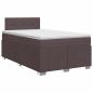 Preview: Boxspringbett mit Matratze Dunkelbraun 120 x 190 cm Stoff