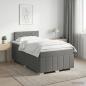 Preview: ARDEBO.de - Boxspringbett mit Matratze Dunkelgrau 120 x 190 cm Stoff
