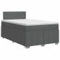 Preview: Boxspringbett mit Matratze Dunkelgrau 120 x 190 cm Stoff