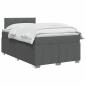 Preview: Boxspringbett mit Matratze Dunkelgrau 120 x 190 cm Stoff