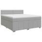 Preview: Boxspringbett mit Matratze Hellgrau 140 x 190 cm Stoff