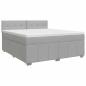 Preview: Boxspringbett mit Matratze Hellgrau 140 x 190 cm Stoff