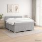 Preview: ARDEBO.de - Boxspringbett mit Matratze Hellgrau 140 x 200 cm Stoff