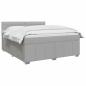 Preview: Boxspringbett mit Matratze Hellgrau 140 x 200 cm Stoff