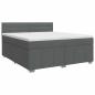 Preview: Boxspringbett mit Matratze Dunkelgrau 140 x 200 cm Stoff