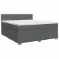 Preview: Boxspringbett mit Matratze Dunkelgrau 140 x 200 cm Stoff