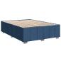 Preview: Boxspringbett mit Matratze mit Kopfteil Blau 140 x 200 cm Stoff