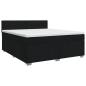 Preview: Boxspringbett mit Matratze Schwarz 160 x 200 cm Stoff