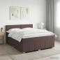 Preview: ARDEBO.de - Boxspringbett mit Matratze Dunkelbraun 160 x 200 cm Stoff