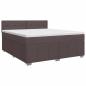 Preview: Boxspringbett mit Matratze Dunkelbraun 160 x 200 cm Stoff