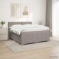 Preview: ARDEBO.de - Boxspringbett mit Matratze Taupe 160 x 200 cm Stoff