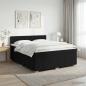 Preview: ARDEBO.de - Boxspringbett mit Matratze Schwarz 180 x 200 cm Stoff