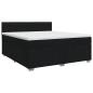 Preview: Boxspringbett mit Matratze Schwarz 180 x 200 cm Stoff