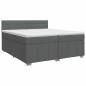 Preview: Boxspringbett mit Matratze Dunkelgrau 200 x 200 cm Stoff