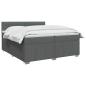 Preview: Boxspringbett mit Matratze Dunkelgrau 200 x 200 cm Stoff