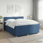 Preview: ARDEBO.de - Boxspringbett mit Matratze mit Kopfteil Blau 200 x 200 cm Stoff