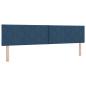 Preview: Boxspringbett mit Matratze mit Kopfteil Blau 200 x 200 cm Stoff