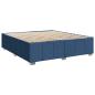 Preview: Boxspringbett mit Matratze mit Kopfteil Blau 200 x 200 cm Stoff