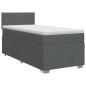 Preview: Boxspringbett mit Matratze Dunkelgrau 90 x 190 cm Stoff