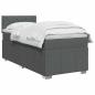 Preview: Boxspringbett mit Matratze Dunkelgrau 90 x 190 cm Stoff