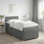 Preview: ARDEBO.de - Boxspringbett mit Matratze Dunkelgrau 80 x 200 cm Stoff