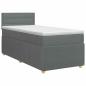 Preview: Boxspringbett mit Matratze Dunkelgrau 80 x 200 cm Stoff