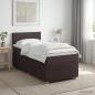 Preview: ARDEBO.de - Boxspringbett mit Matratze Dunkelbraun 80 x 200 cm Stoff