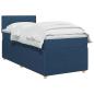 Preview: Boxspringbett mit Matratze mit Kopfteil Blau 90 x 200 cm Stoff