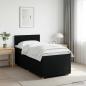 Preview: ARDEBO.de - Boxspringbett mit Matratze Schwarz 90 x 200 cm Stoff