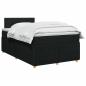 Preview: Boxspringbett mit Matratze Schwarz 120 x 190 cm Stoff