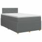 Preview: Boxspringbett mit Matratze Dunkelgrau 120 x 190 cm Stoff