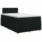 Preview: Boxspringbett mit Matratze Schwarz 120 x 200 cm Stoff