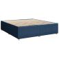 Preview: Boxspringbett mit Matratze mit Kopfteil Blau 200 x 200 cm Stoff